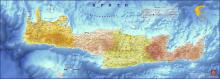 Χάρτης Νήσου Κρήτης (Ανάγλυφος)