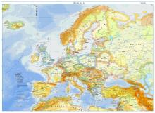 ΧΑΡΤΗΣ ΕΥΡΩΠΗΣ  ΓΕΩΦΥΣΙΚΟΣ - ΠΟΛΤΙΚΟΣ  (2 σε 1)