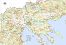 Χάρτης Κεντρικής Μακεδονίας (Λατινικά)